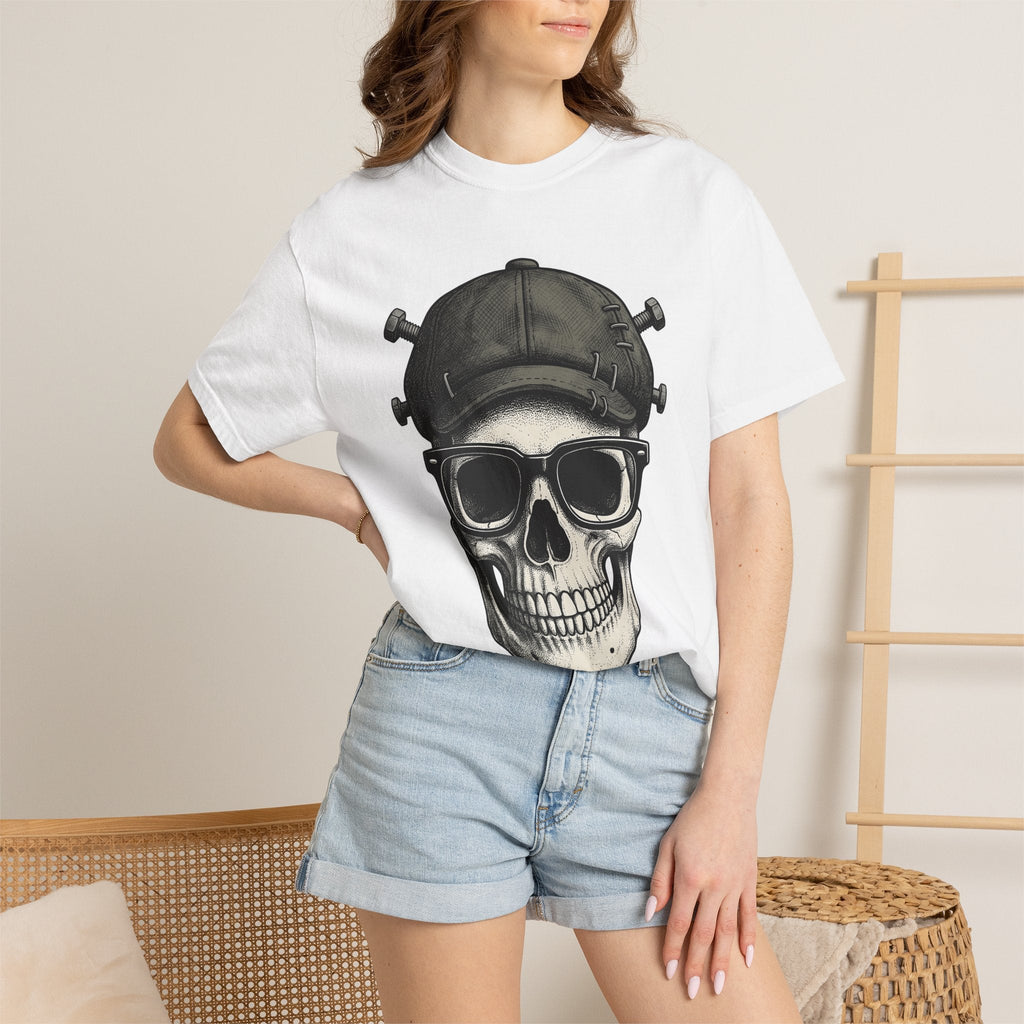 Skull Beanie Shirt Halloween Macabre Unisex Gift Skin Art product image 7