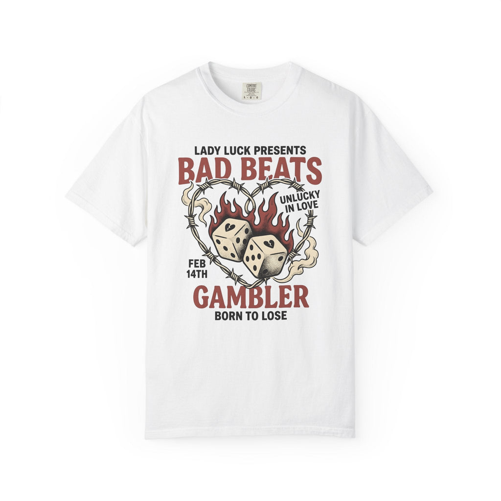 Dice Heart Shirt Valentines Day Gambler Unisex Gift Tattoo product image 1