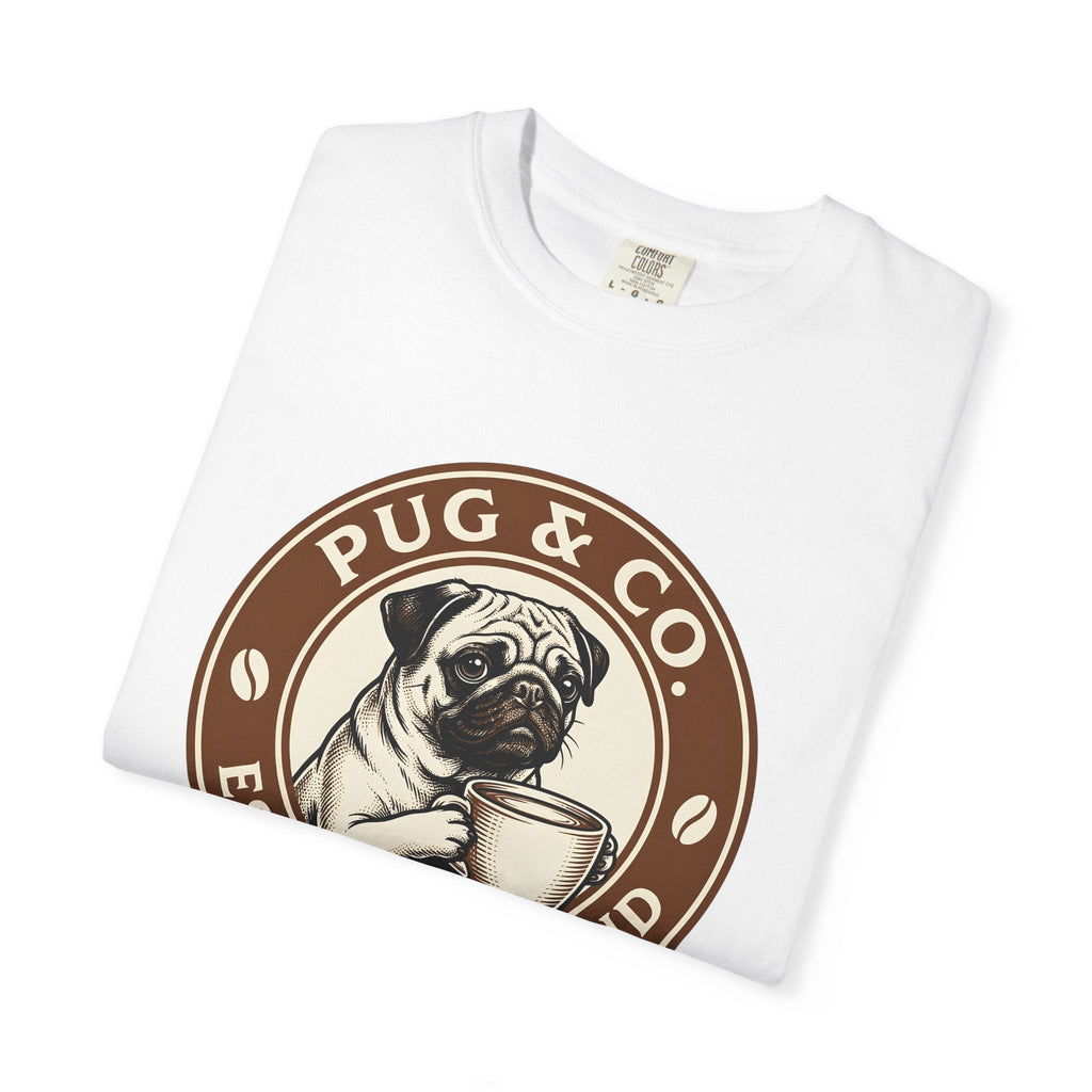 Pug Coffee Cup Shirt Coffee Dog Unisex Gift Vintage Tee Coffee Mug T-Shirt