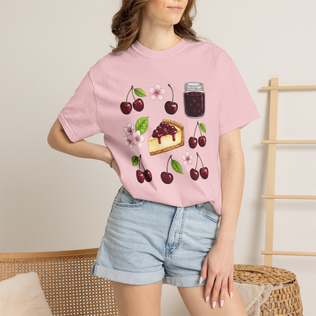 Cherry Tart Shirt Desserts Confections Unisex Gift Line Art product image 12