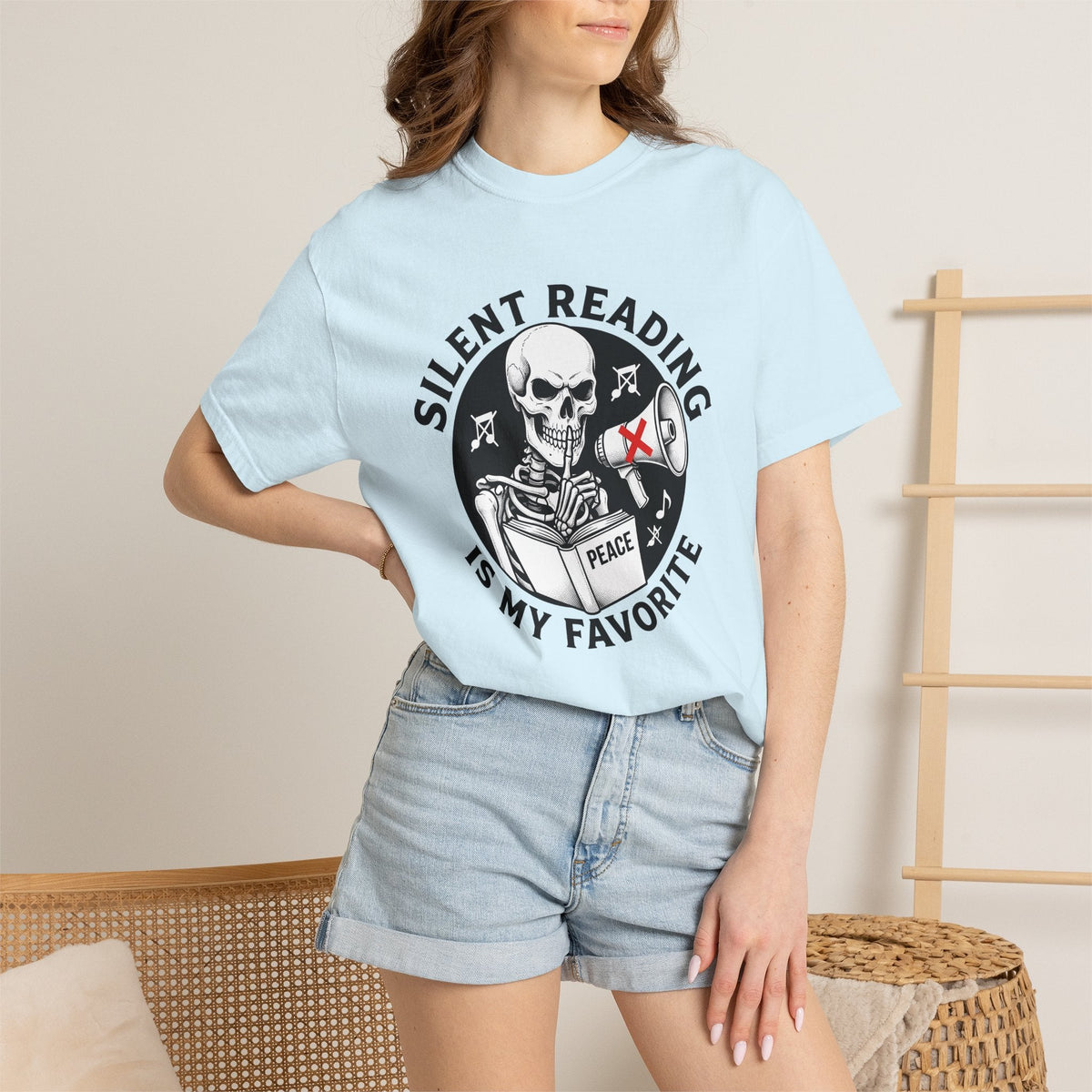 Skull Reading Book Ink T-Shirt – Dark Bookish Teacher product image 9