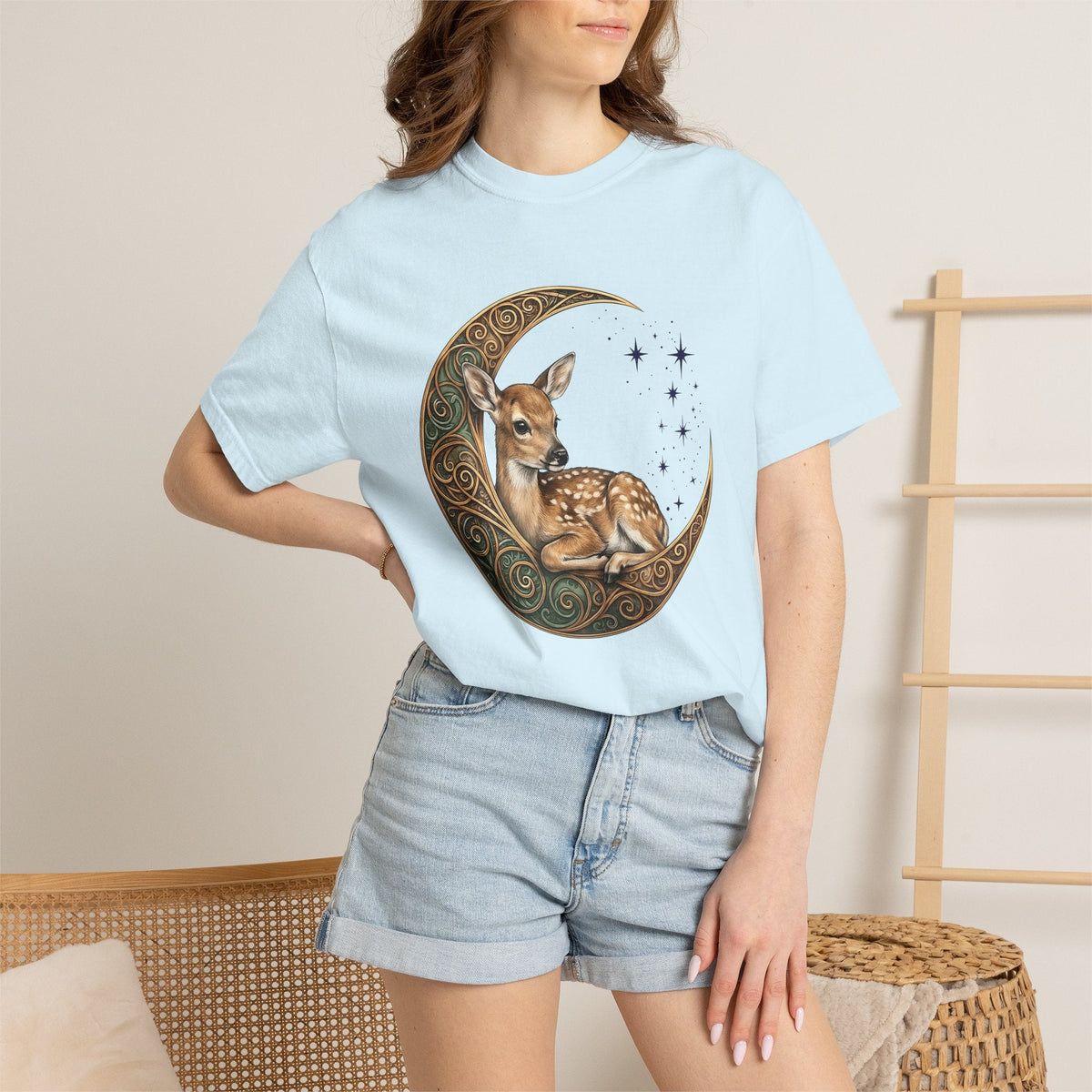 Deer Moon Shirt Animals Nature Unisex Gift Boho Tee product image 9