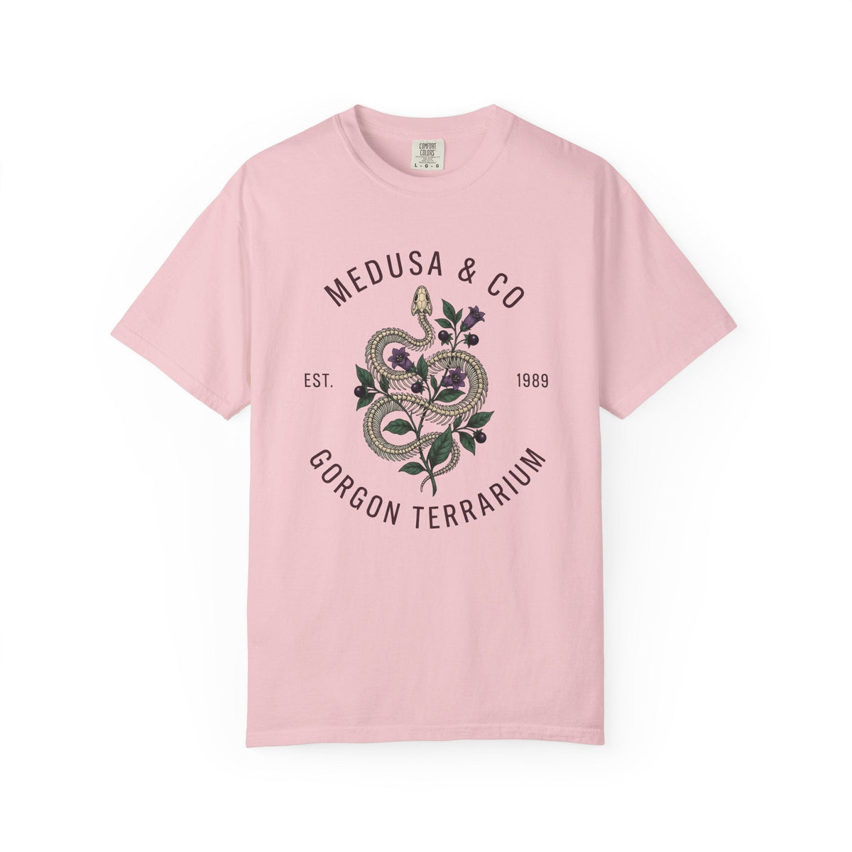 Snake Floral Shirt Gothic Nature Unisex Gift Botanical Tee product image 3