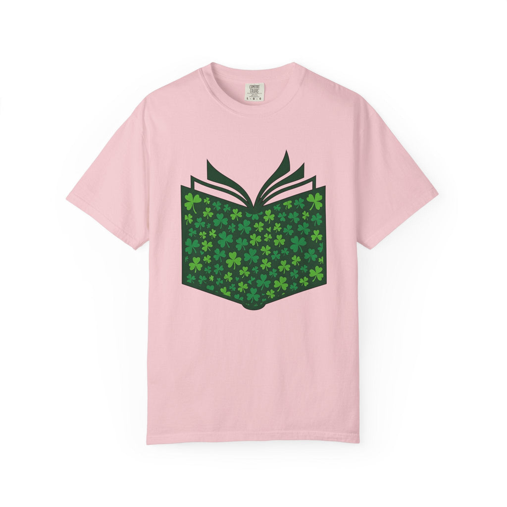 Lucky Shamrock Book Vintage T-Shirt – Bookish St Patrick's product image 3