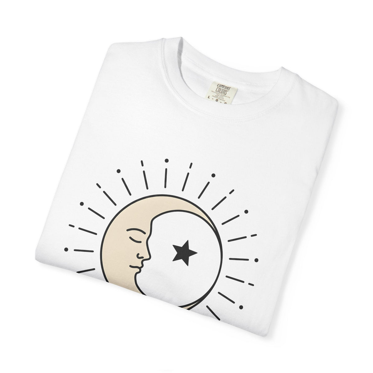 Moon Face Shirt Boho Chic Celestial Unisex Gift Line Art product image 5