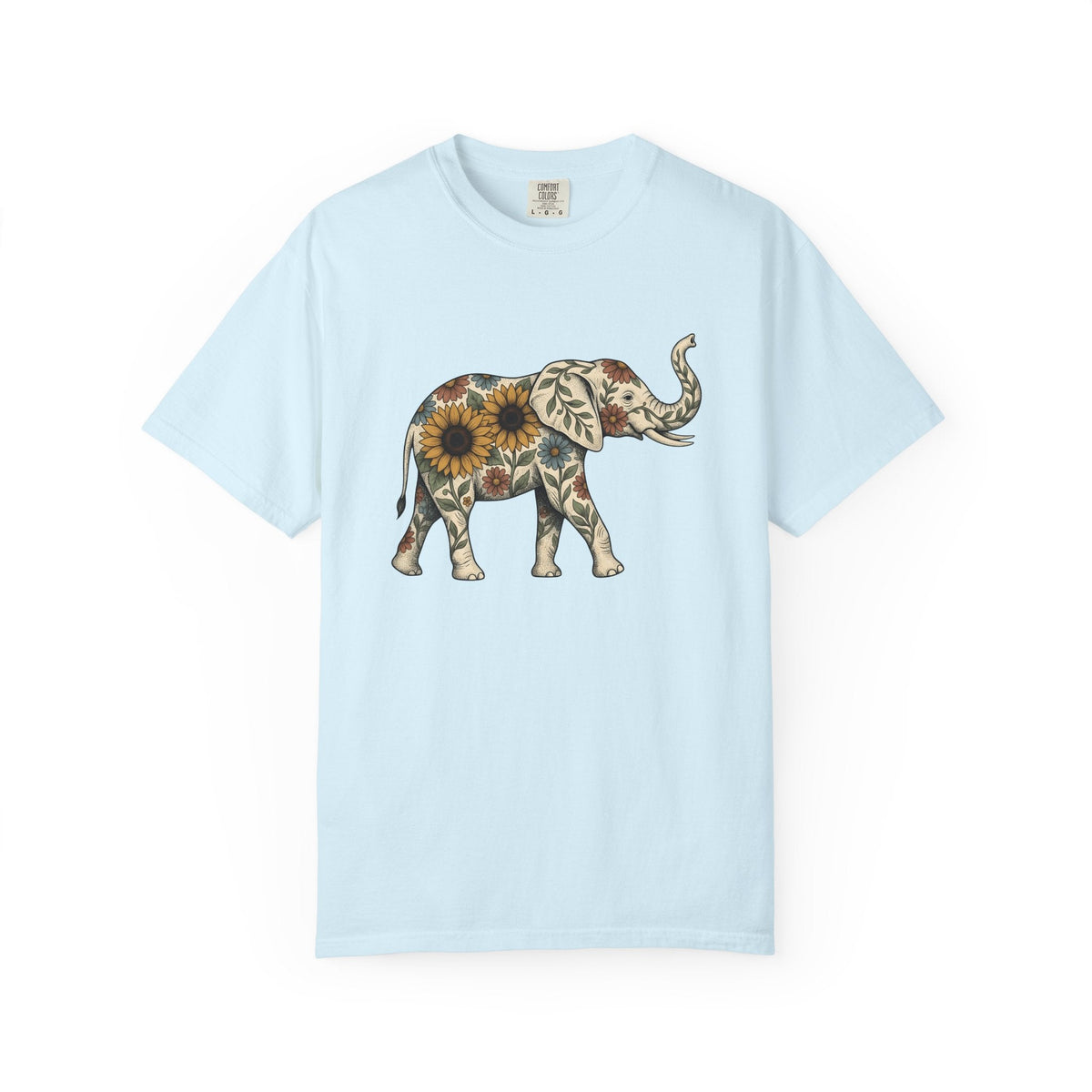 Elephant Flower Shirt Animals & Flowers Outdoors Unisex product image 2