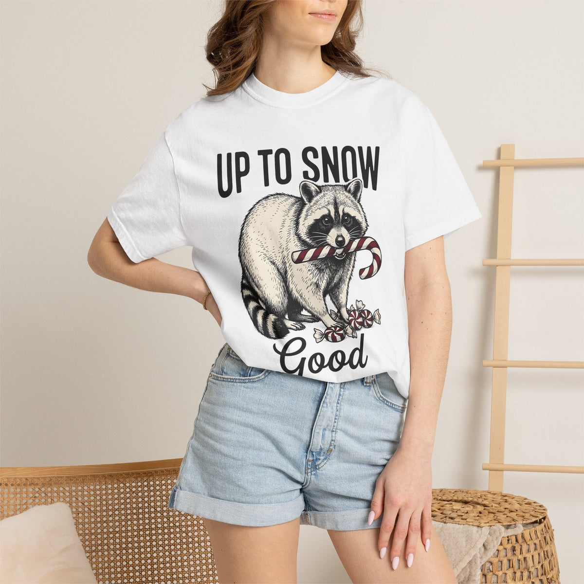 Raccoon Candy Cane Shirt Holiday Animal Unisex Gift Vintage product image 6