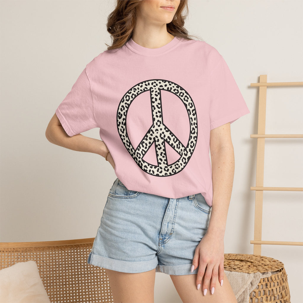 Wild Cat Peace Sign Shirt Animal Print Vintage Gift Women product image 12