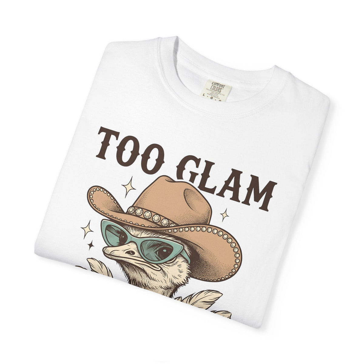 Ostrich Cowboy Hat Shirt Cowgirl Fauna Gift for Women Line Art Tee Cowboy Hat