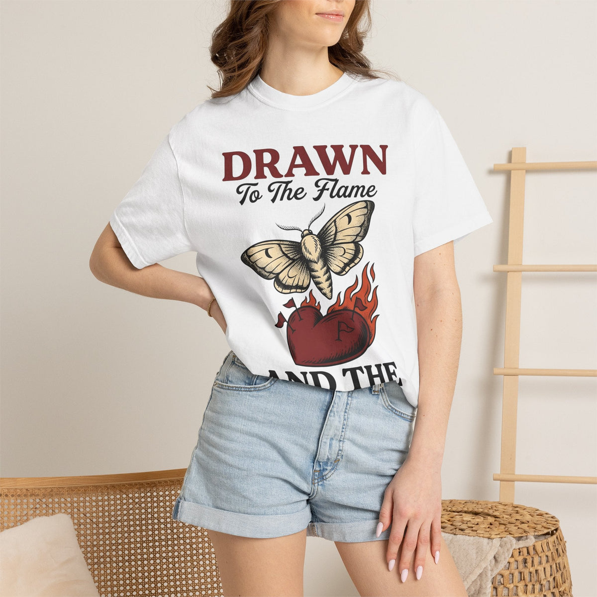 Moth Love Flame Shirt St. Valentine's Day Comedy Unisex product image 6