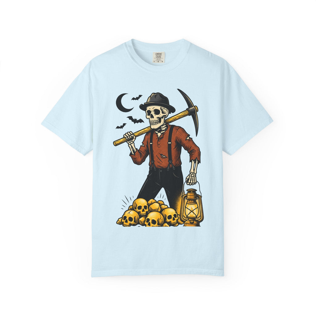 Skeleton Miner Shirt Halloween Dark Unisex Gift Retro Tee product image 2