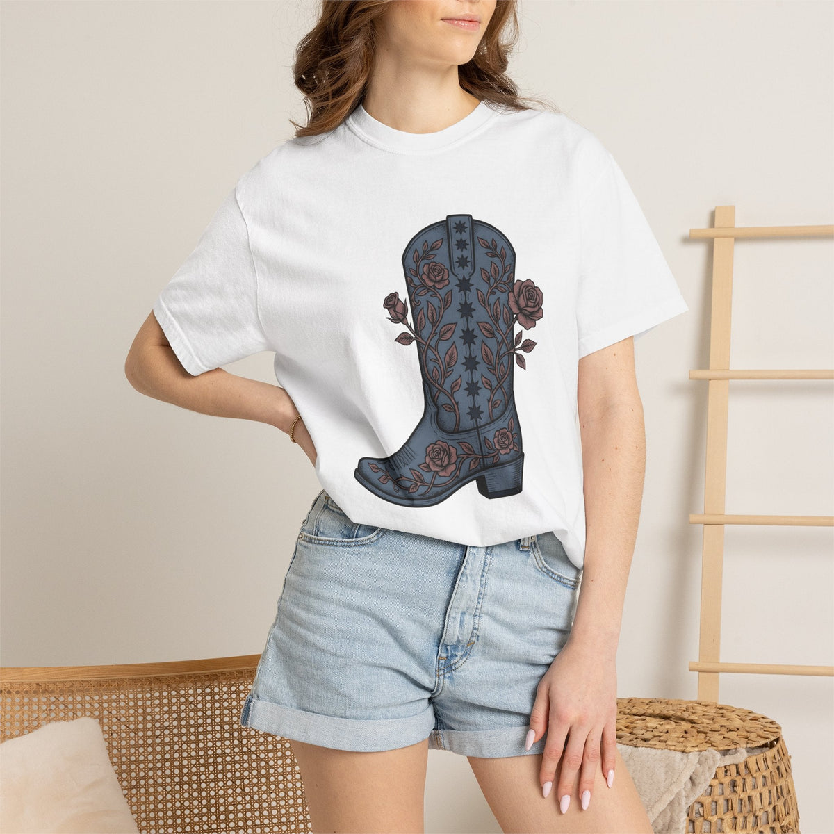 Leather Boot Shirt America Ranch Unisex Gift Retro Vintage product image 6