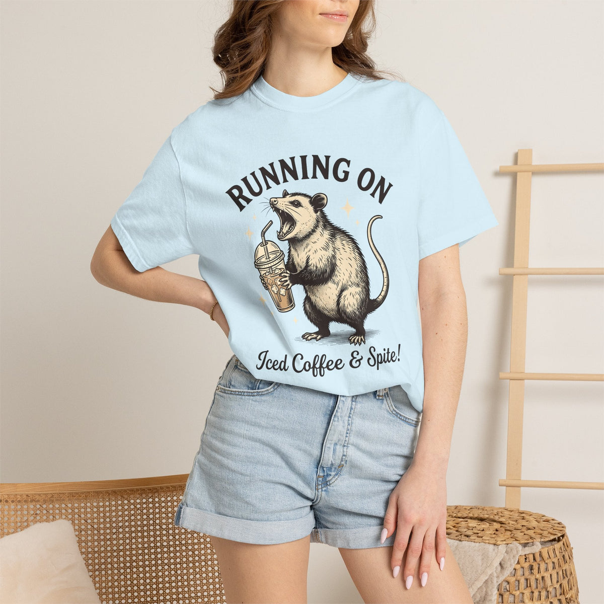 Possum Cafe Shirt Coffee Creatures Unisex Gift Antique Tee product image 9