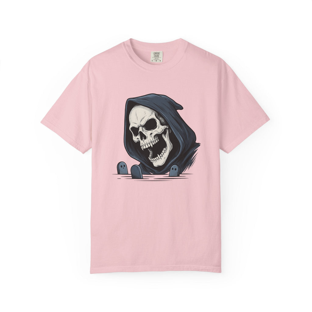 Grim Reaper Tattoo Style T-Shirt – Spooky Halloween Dark product image 3