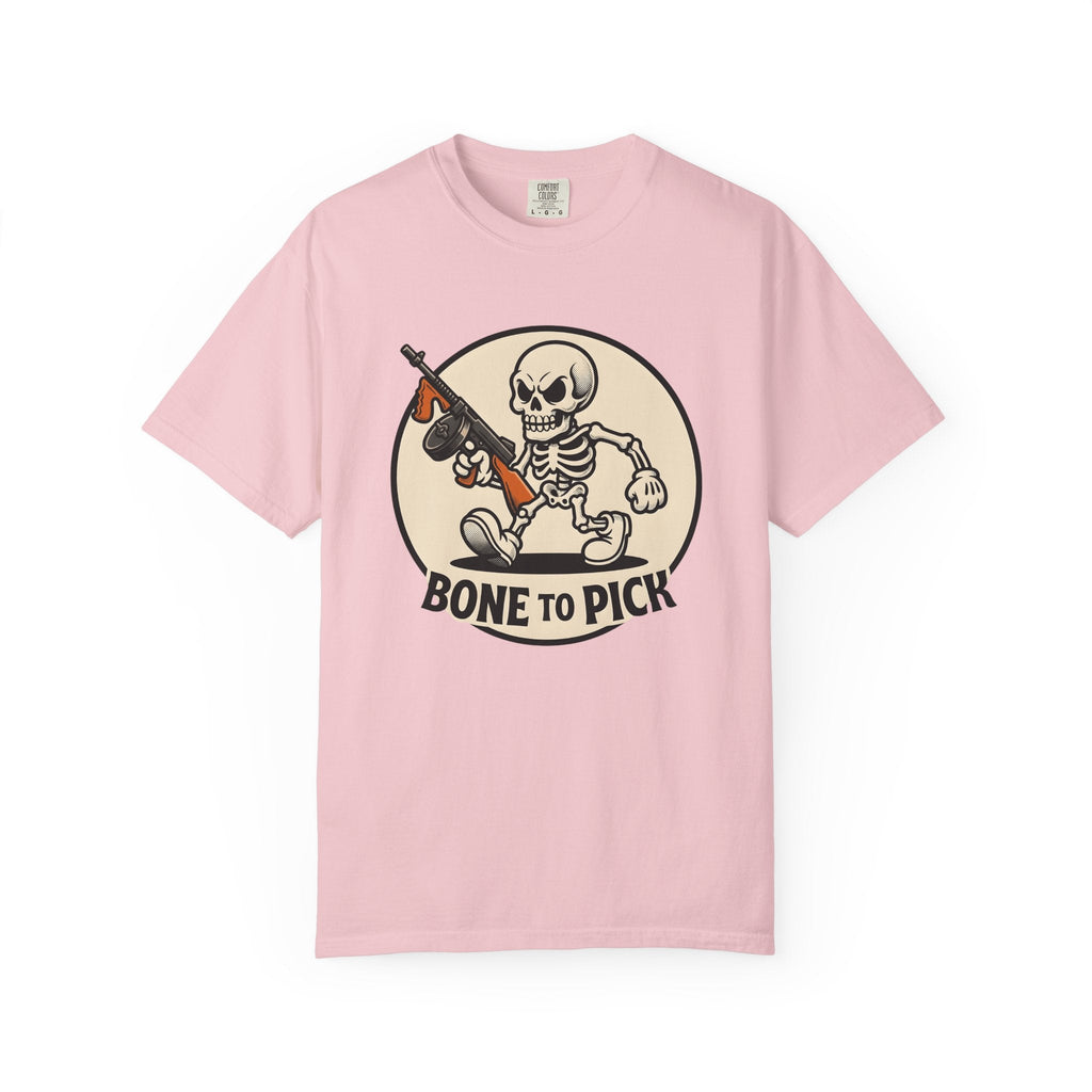 Skull Mobster Comic T-Shirt – Halloween Gangster Bones product image 3