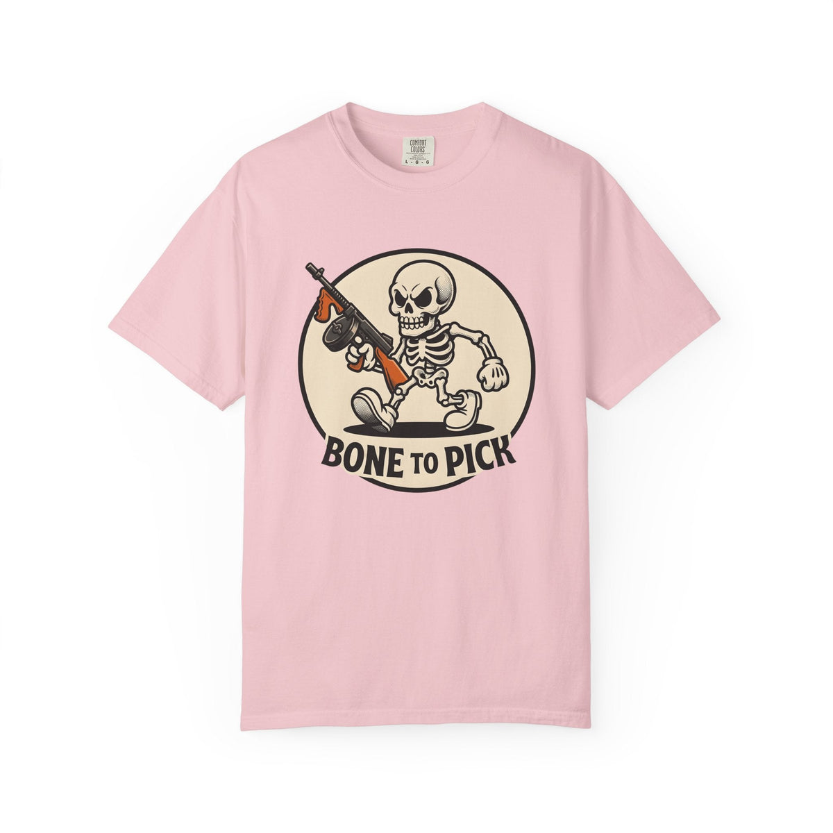 Skull Mobster Comic T-Shirt – Halloween Gangster Bones product image 3