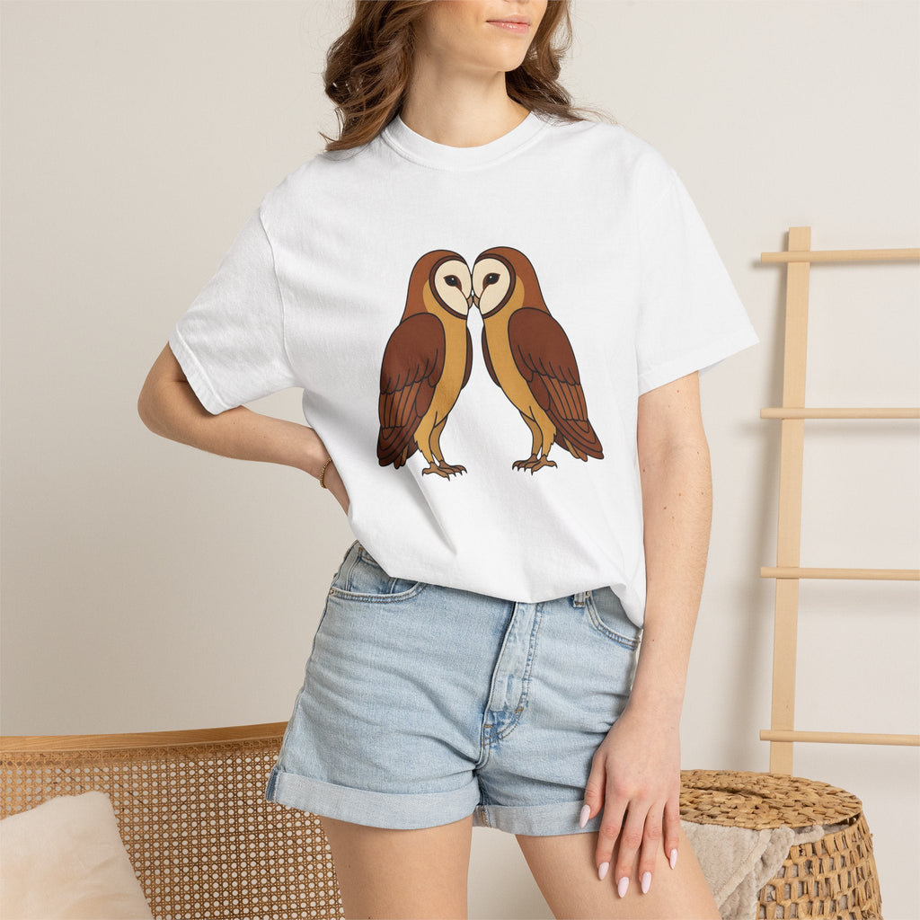 Barn Owl Pair Shirt Valentines Day Animal Unisex Gift product image 6