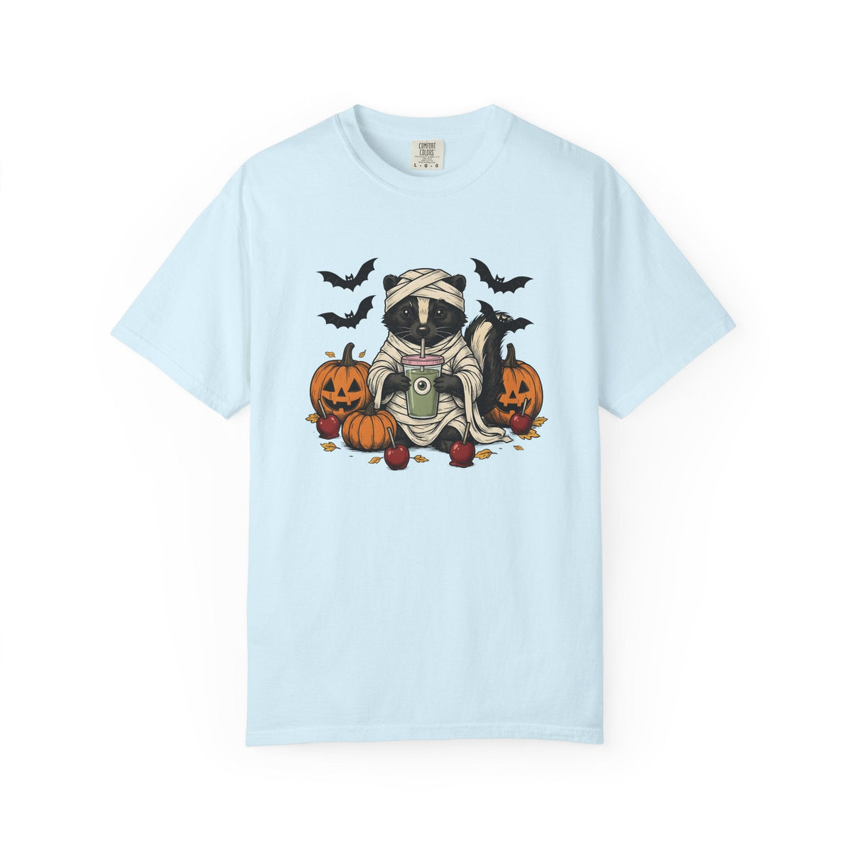 Mummy Skunk Shirt Halloween Animal Unisex Gift Cartoon Tee product image 2