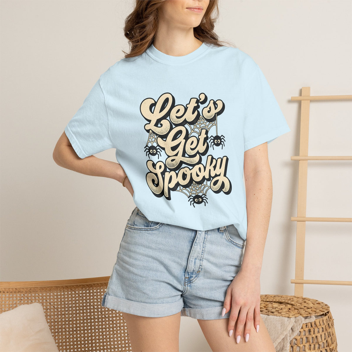 Cobweb Retro T-Shirt – Haunted Halloween Spiderweb Sketch product image 10