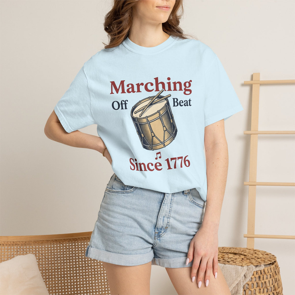 Snare Drum Shirt 4th Of July Freedom Gift Women Hand Drawn product image 9