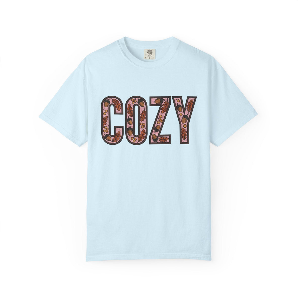 Acorn Leaf Stitched T-Shirt – Cozy Fall Hygge Autumn product image 2