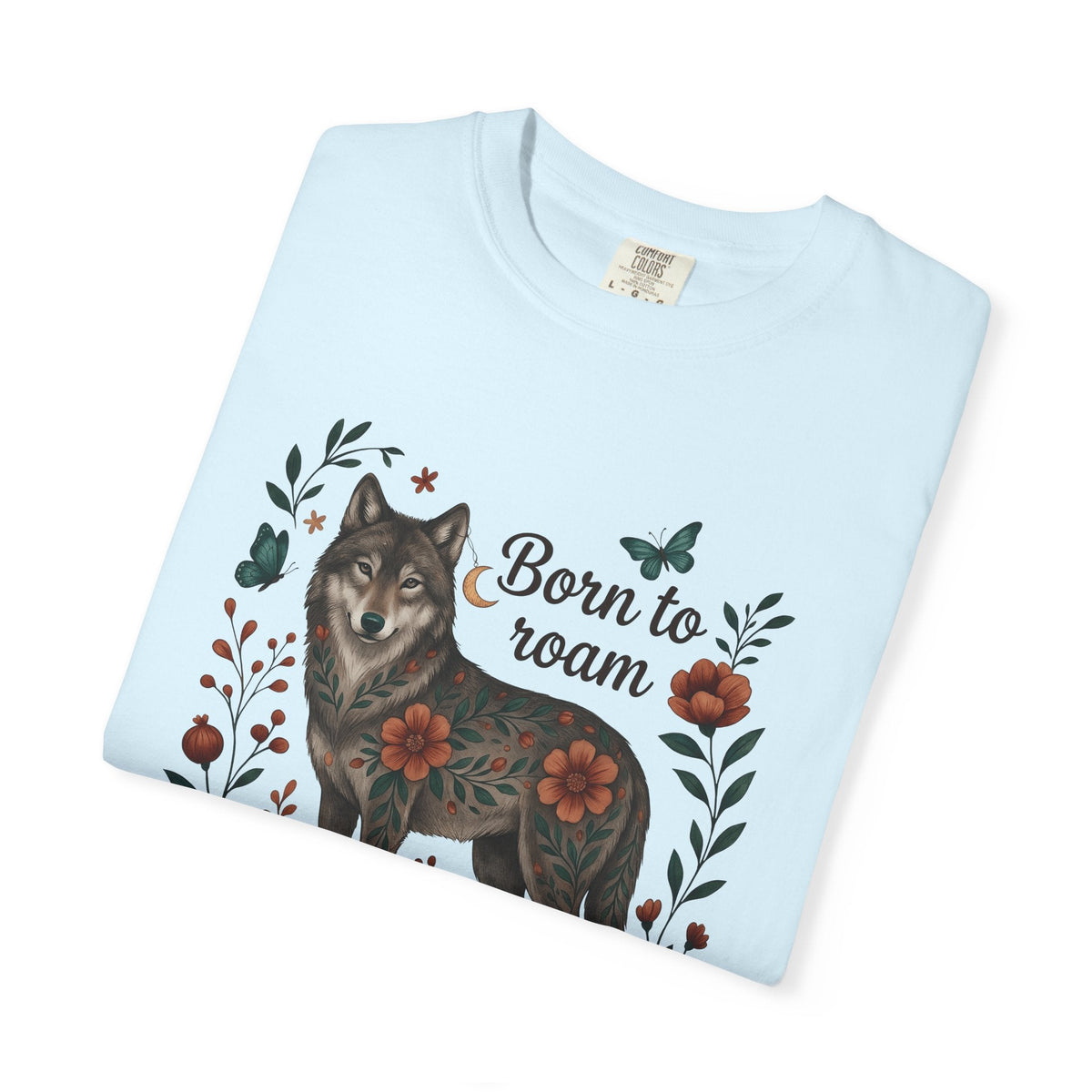 Wolf Flower Shirt Animals & Flowers Outdoors Gift Women product image 8