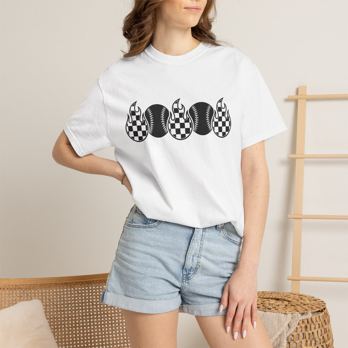 Baseball Flames Shirt Moms Competition Gift for Women product image 6