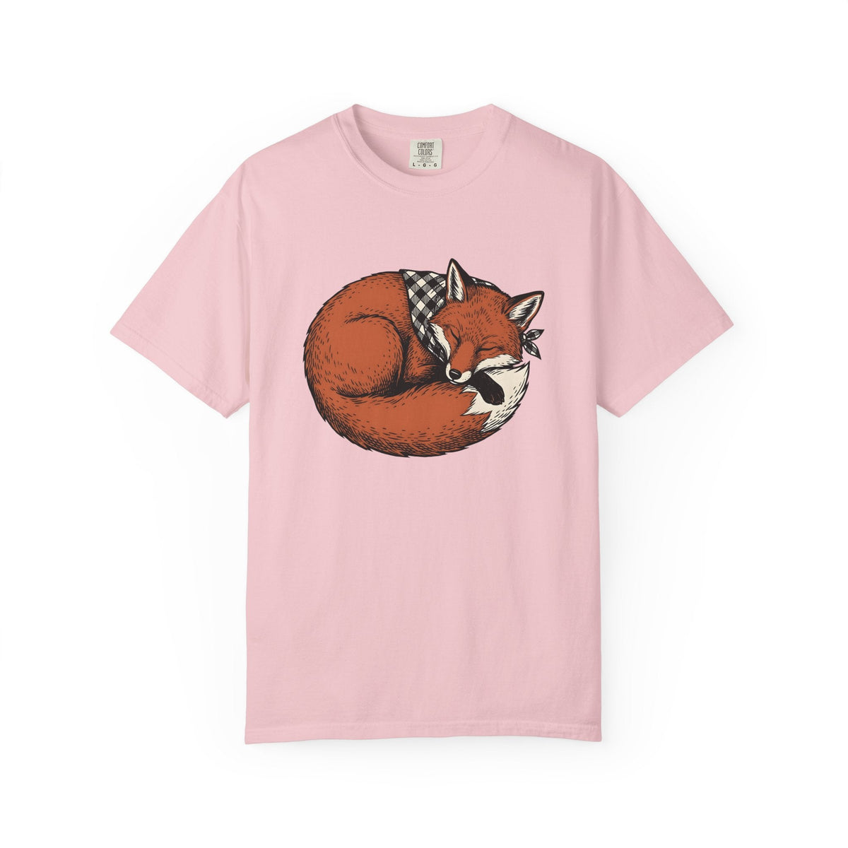 Resting Fox Shirt Nature Unisex Gift Line Art Tee T-Shirt product image 3