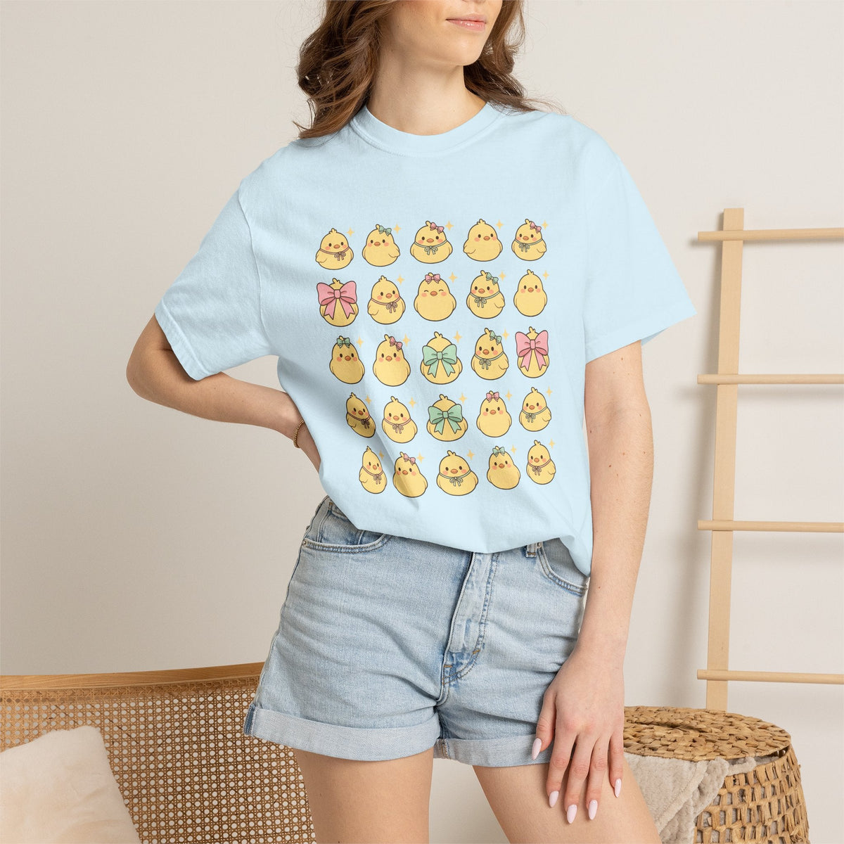 Baby Chick Drawing Shirt Easter Darling Unisex Gift Playful product image 9