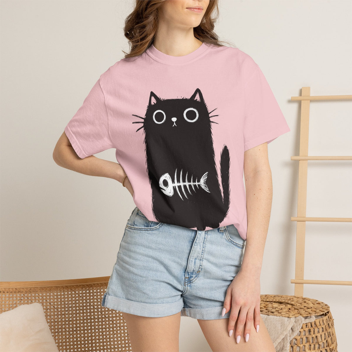 Black Kitten Shirt Cat Alternative Unisex Gift Hand Drawn product image 12