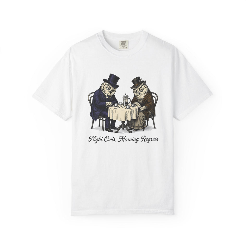 Owl Tea Gathering Shirt Coffee Wildlife Unisex Gift Retro product image 1