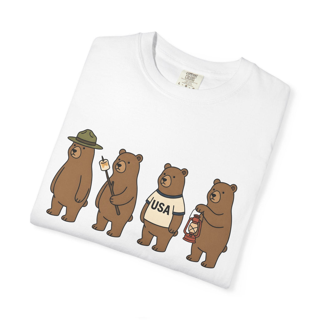 Camping Bears Shirt America Unisex Gift Cartoon Tee Bear product image 5