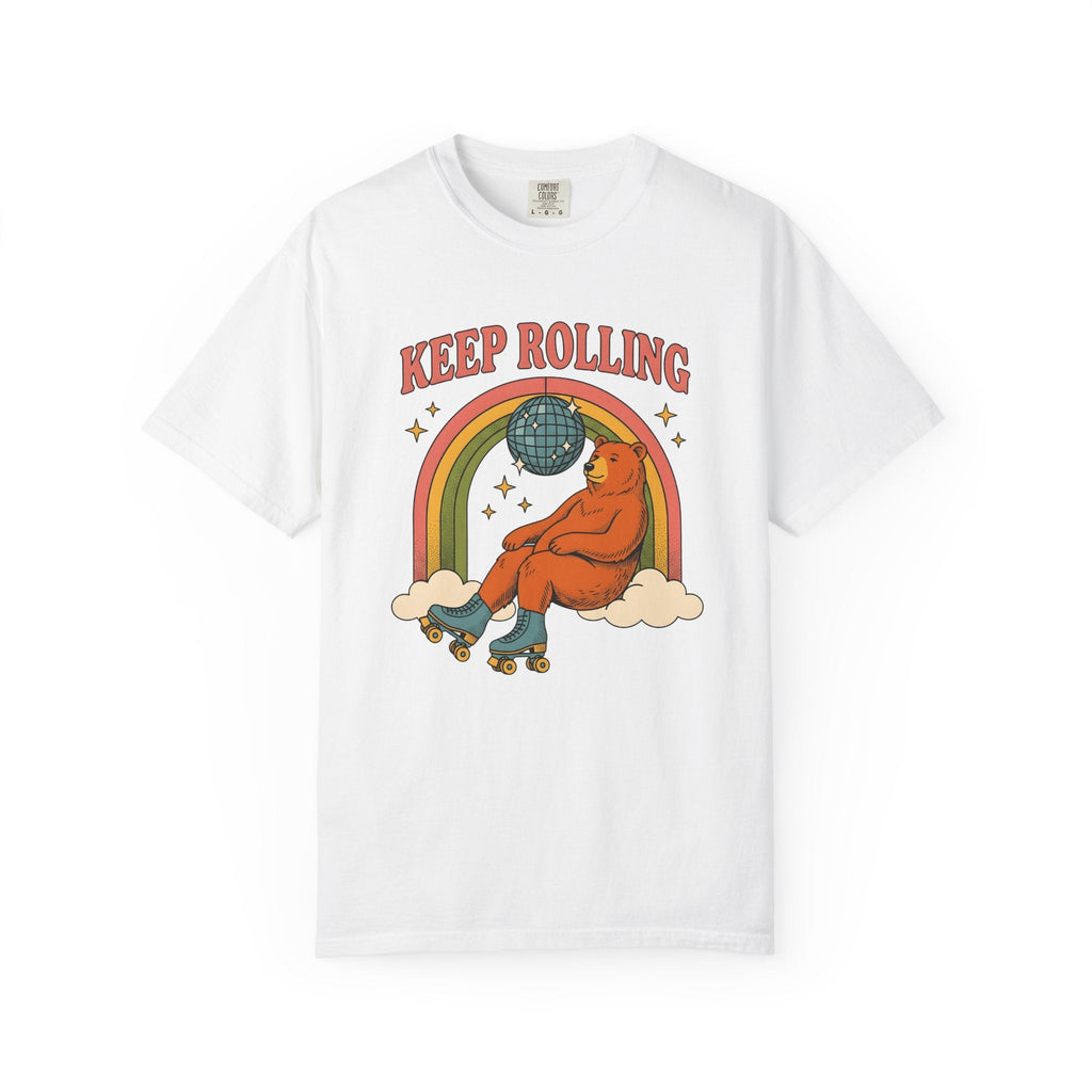 Skating Bear Shirt Sports Wildlife Unisex Gift Vintage Tee product image 1