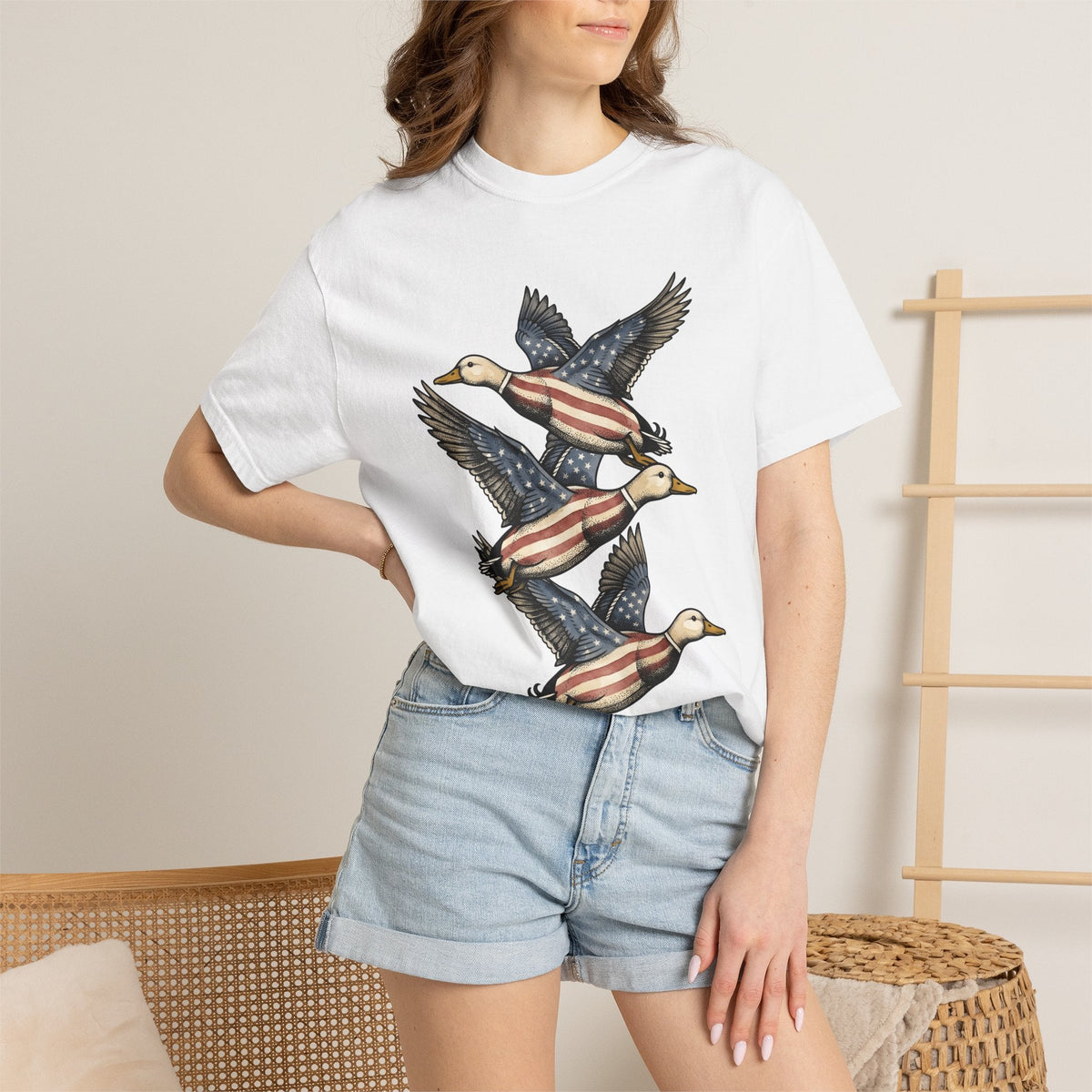 Patriotic Mallards Shirt 4th Of July Nature Gift Women product image 6