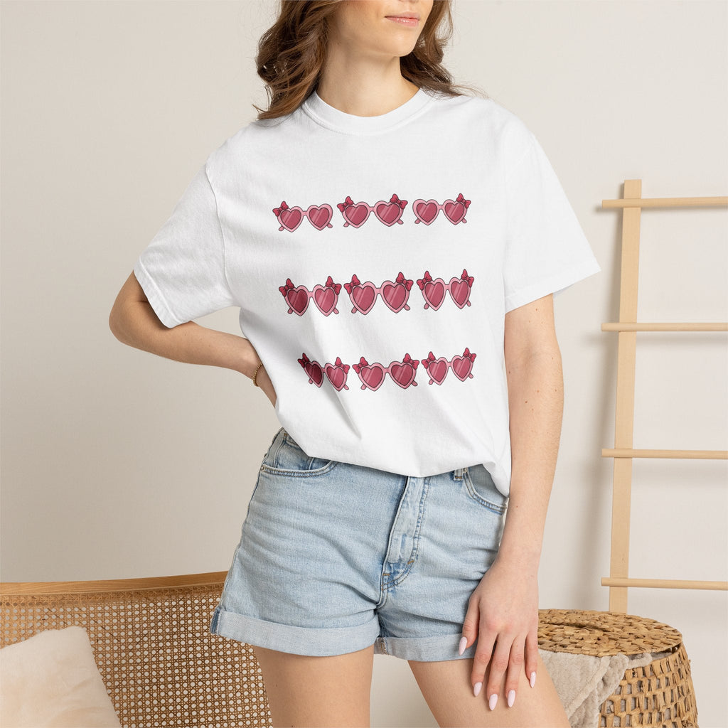 Heart Glasses Shirt Moms Adorable Gift for Women Cartoon product image 6