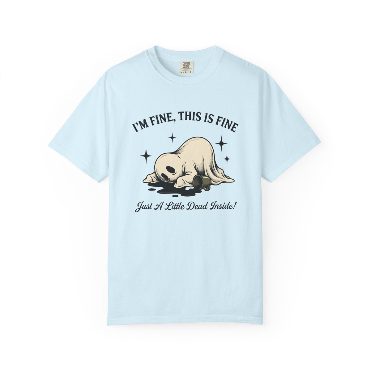 Haunted Coffee Hand-Drawn T-Shirt – Funny Halloween product image 2