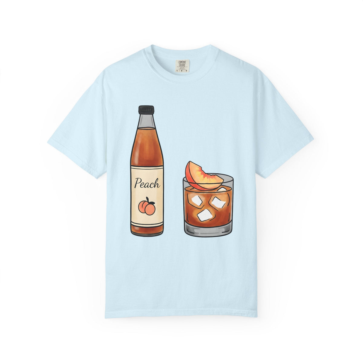 Peach Drink Shirt Fruit Food Unisex Gift Hand Drawn Tee product image 2