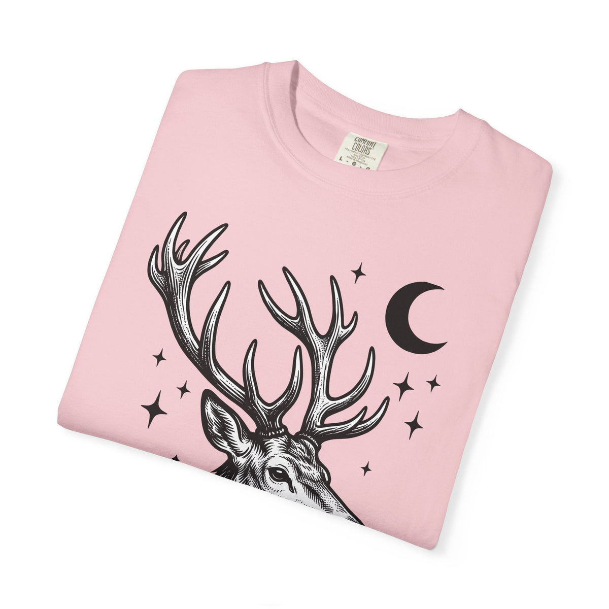 Buck Horns Shirt Boho Chic Forest Unisex Gift Cartoon Tee product image 11