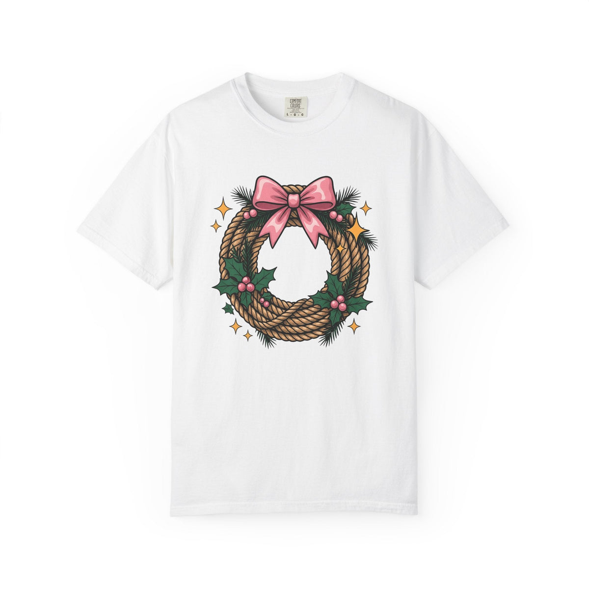 Cord Wreath Shirt Cowgirl Festive Gift for Women Hand Drawn product image 1