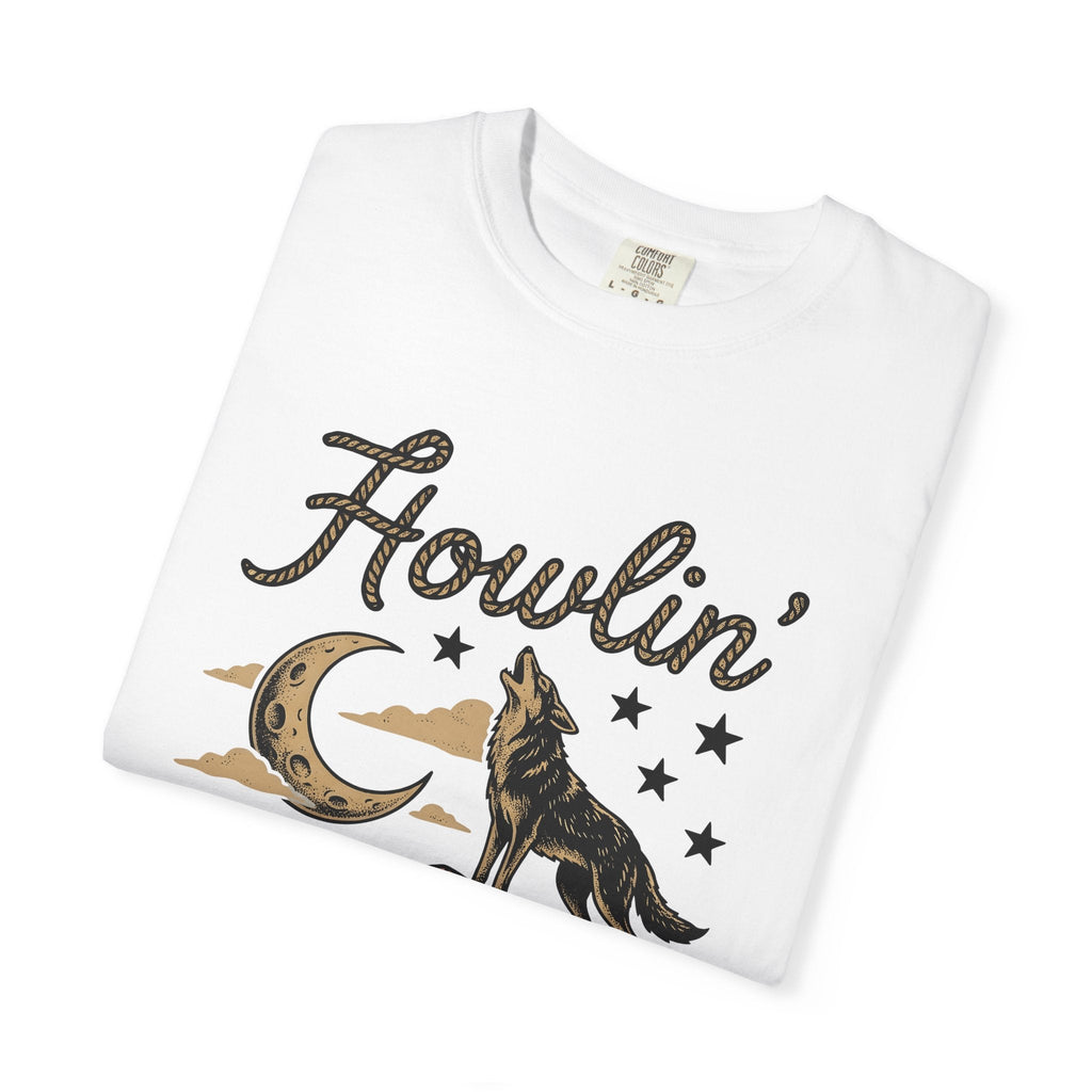 Wolf Howling Shirt Cowgirl Cowboy Gift for Women Retro Tee product image 5