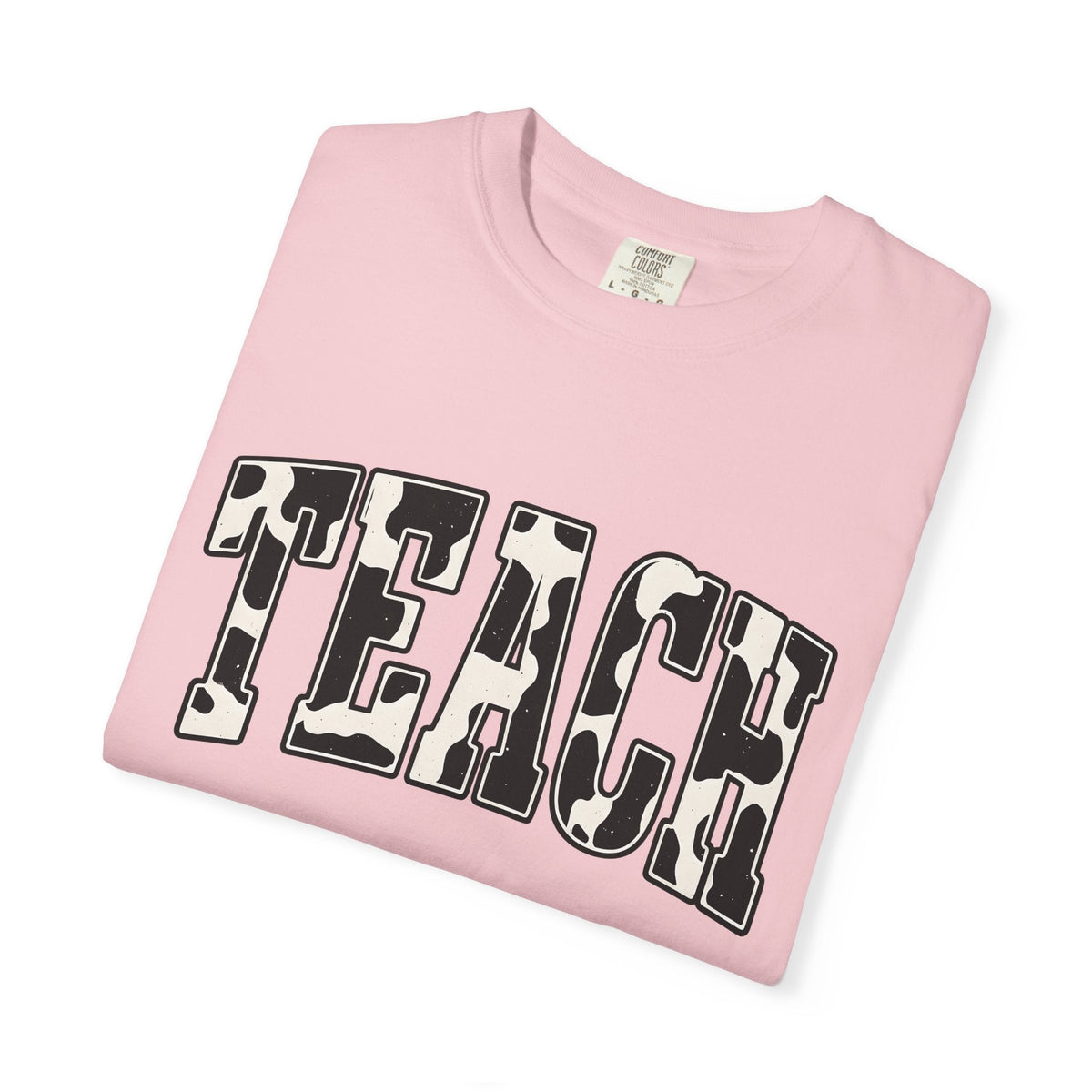 Cow Print Text Shirt Teacher Animal Unisex Gift Bold Tee product image 11