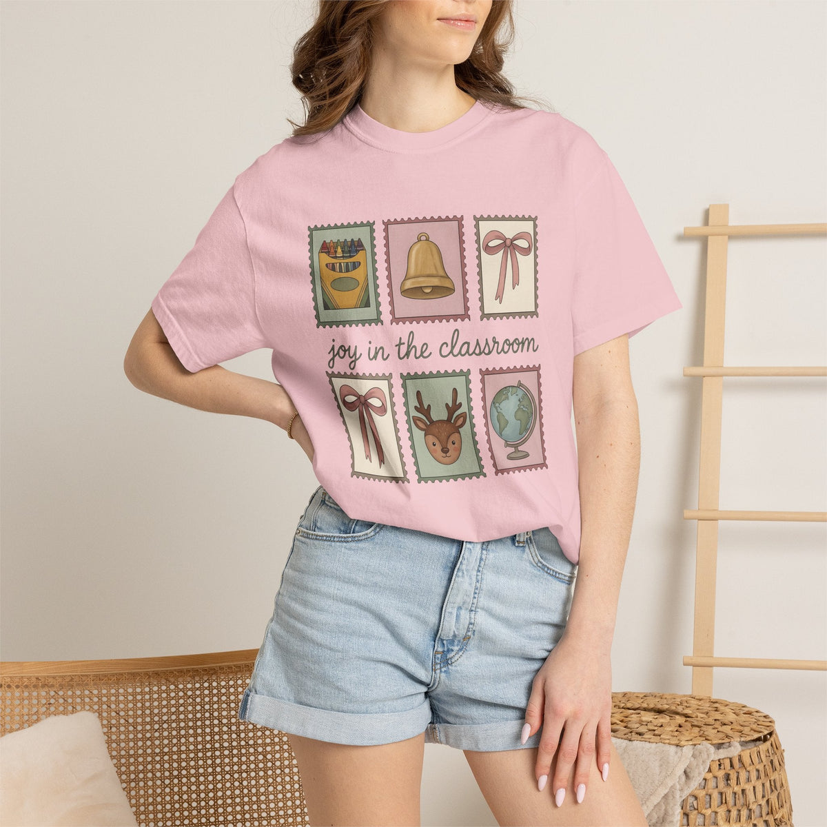Classroom Rubber Stamps Whimsical T-Shirt – Teacher School product image 12