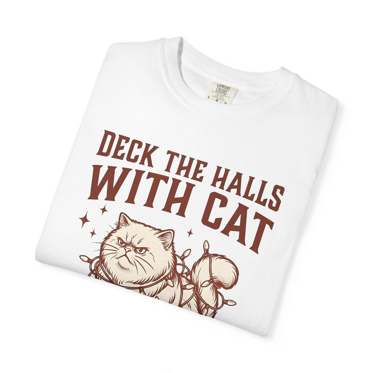 Grumpy Feline Shirt Cat Winter Unisex Gift Distressed Tee product image 5