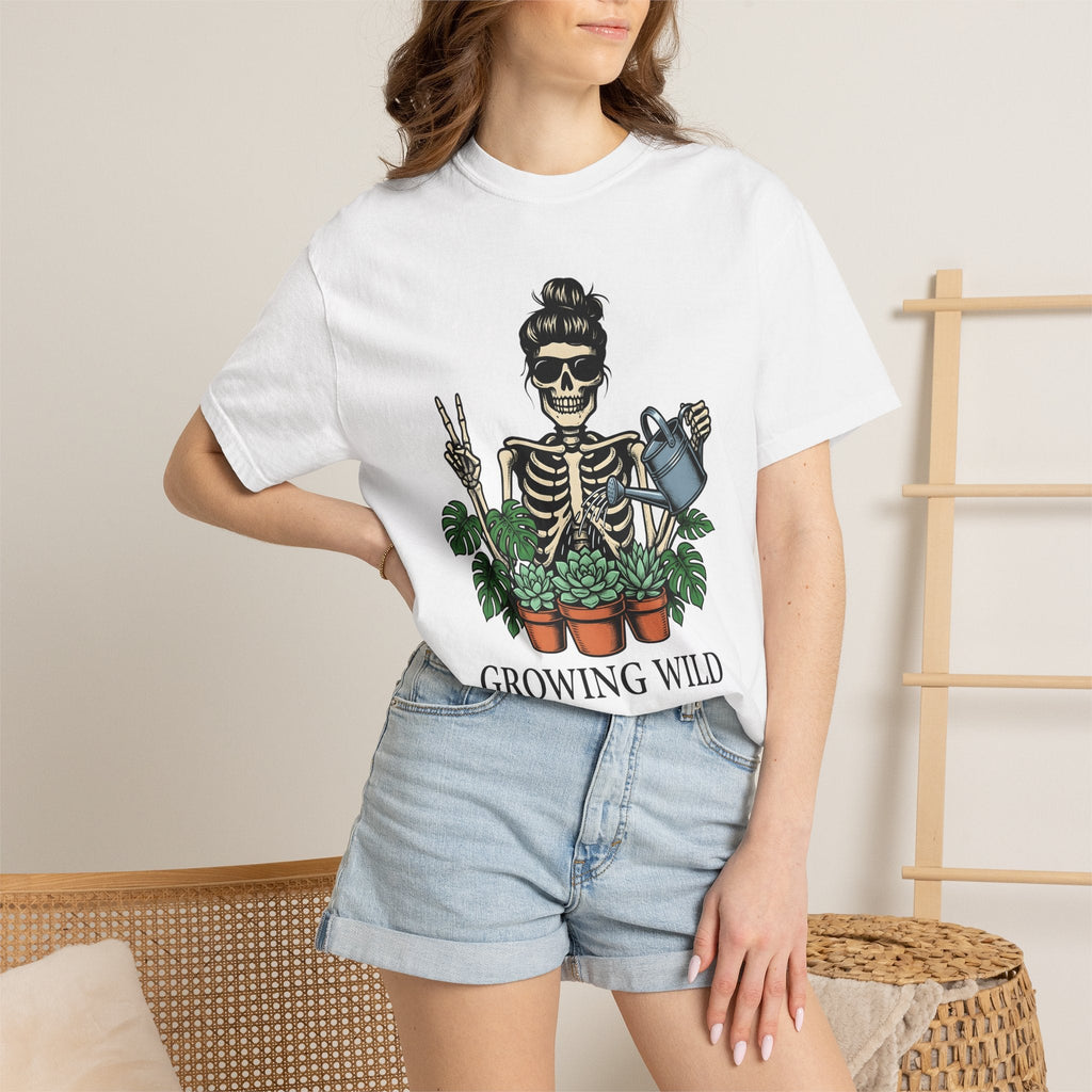 Skeleton Gardener Bold T-Shirt – Funny Halloween Plant product image 6