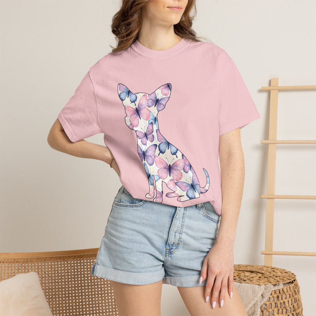 Chihuahua Butterfly Design Shirt Dog Fauna Gift Women product image 12