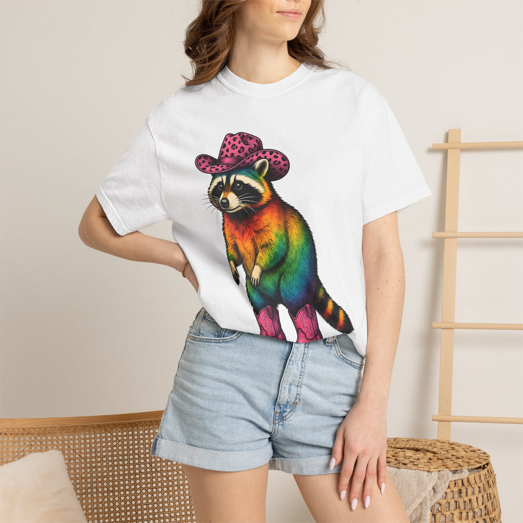 Colorful Raccoon Shirt Cowgirl Wildlife Gift for Women product image 6