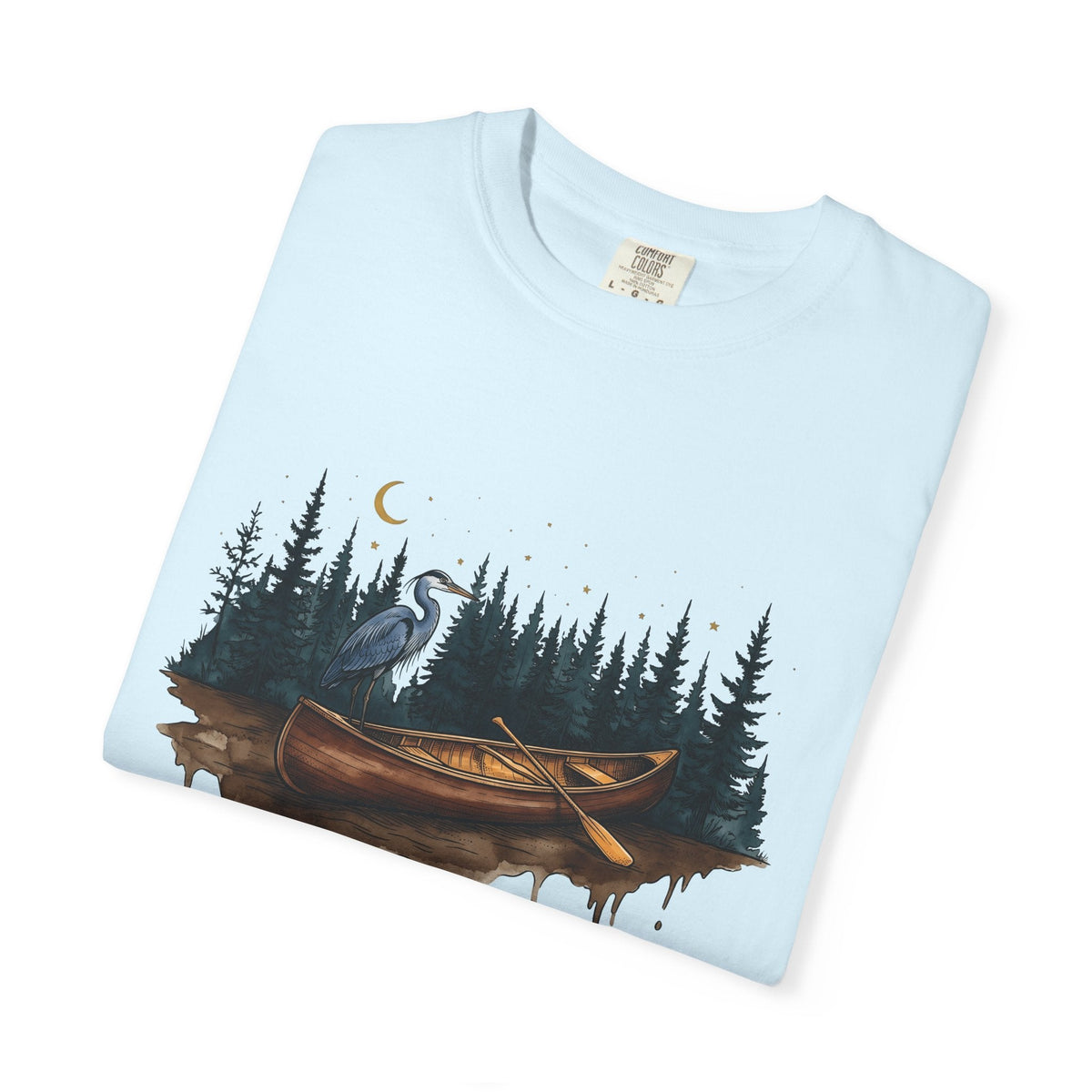 Kayak Bird Shirt Camping Exploration Unisex Gift Sketch Tee product image 8