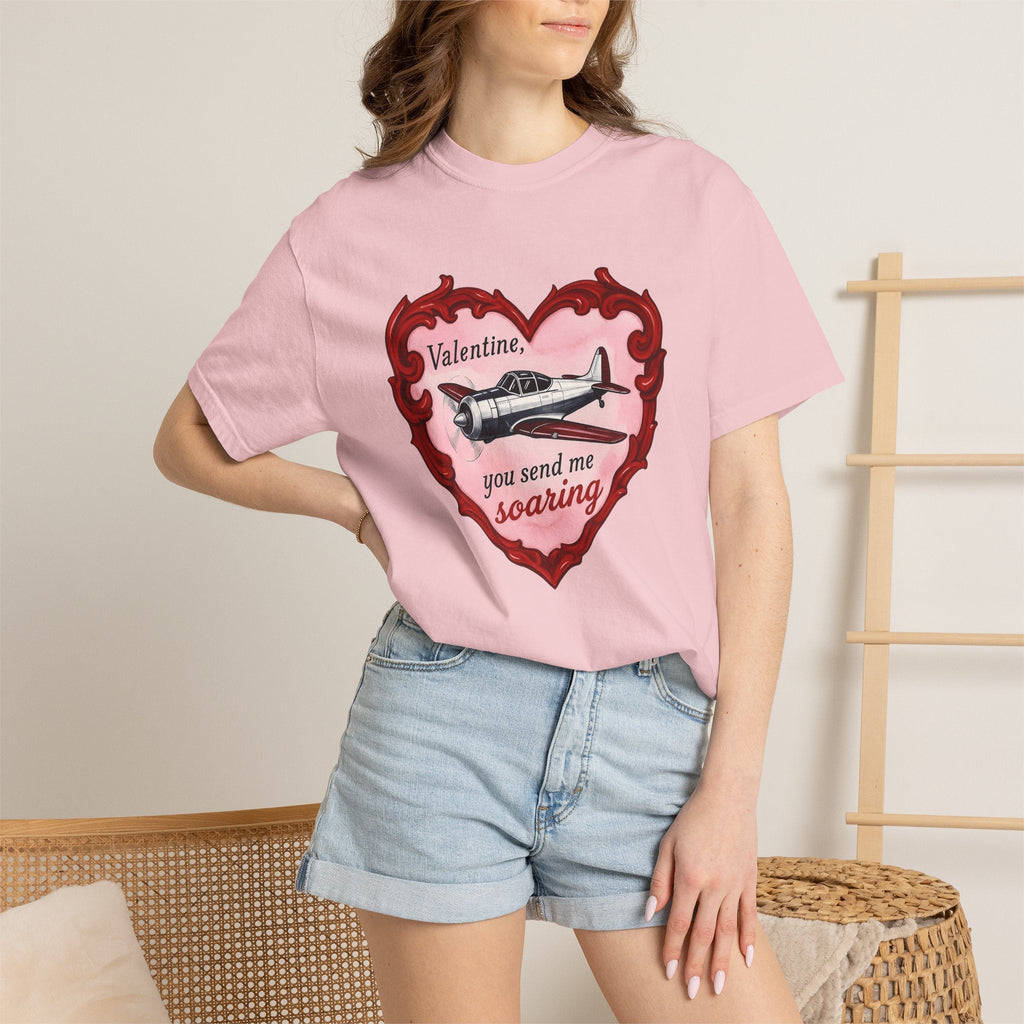 Airplane Love Shirt St Valentines Day Unisex Gift Retro Tee product image 12
