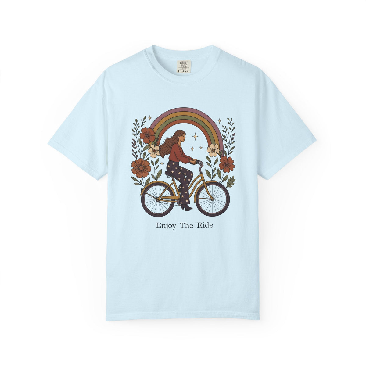 Woman Bicycle Shirt Cycling Floral Gift for Women Boho Tee product image 2