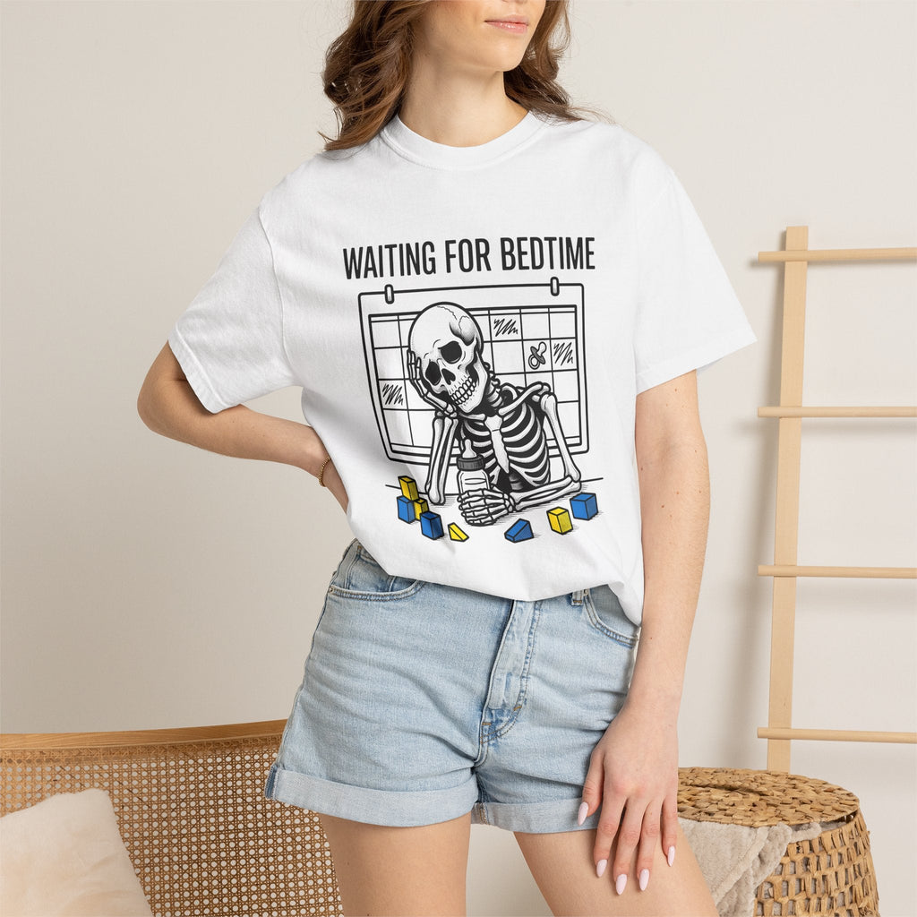 Skeleton Waiting Cartoon T-Shirt – Funny Halloween product image 6